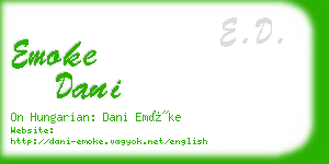emoke dani business card